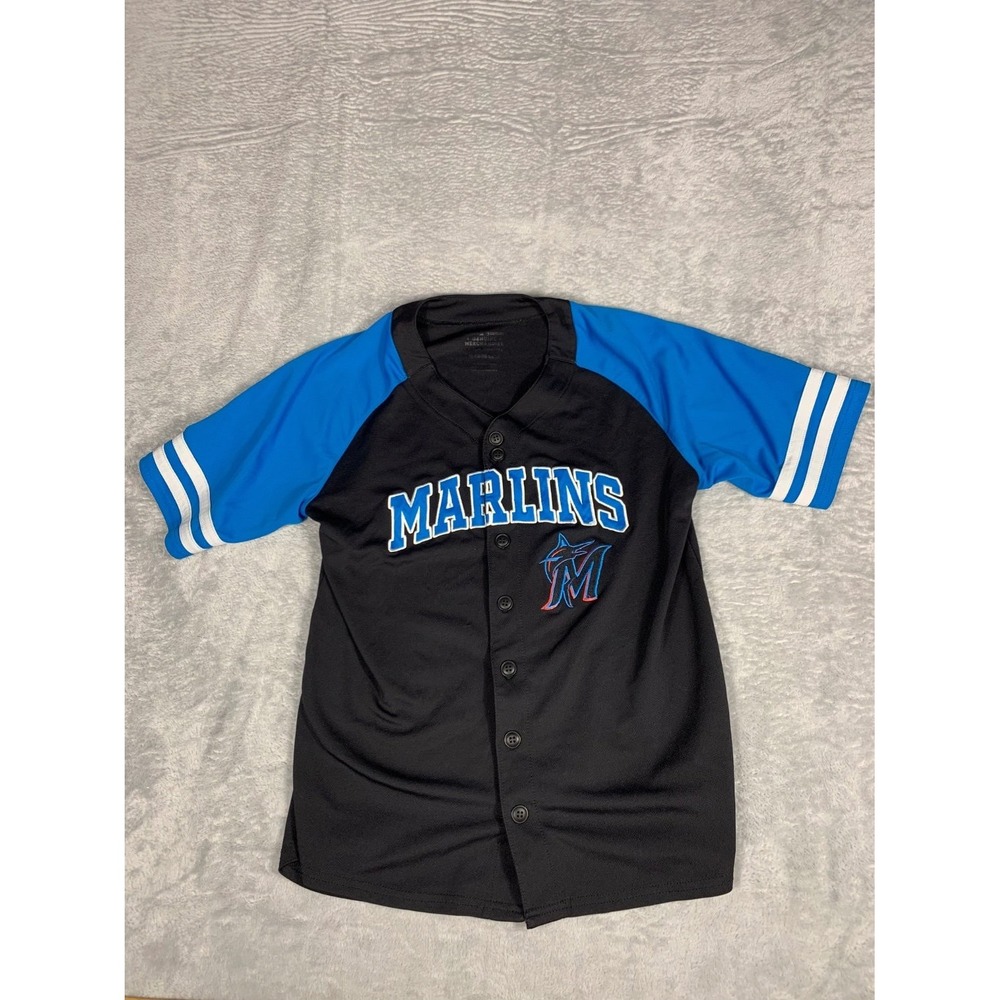 MLB Genuine Merchandise Marlins Baseball Youth Jersey Miami Boys XL Black